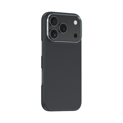 Apple iPhone 17 Pro Kılıf Benks M-safe Şarj Özellikli Metal Kamera Çerçeveli Magnetik ArmorAir 600D Kevlar Fiber Kapak Siyah