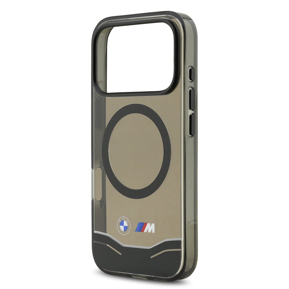 Apple iPhone 17 Pro Kılıf BMW Orjinal Lisanslı M-safe Şarj Özellikli Metal Buton Tasarımlı Tranparan M Dizayn Kapak - 7