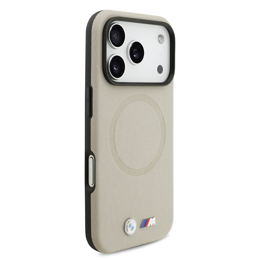 Apple iPhone 17 Pro Kılıf BMW Orjinal Lisanslı M-safe Şarj Özellikli Metal Logolu Delikli M Dizayn Deri Kapak - 27