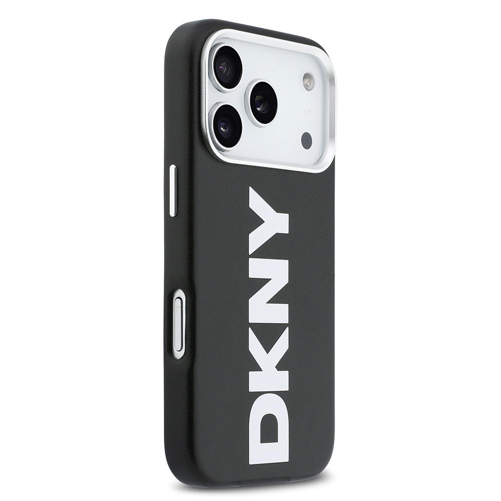 Apple iPhone 17 Pro Kılıf DKNY Orjinal Lisanslı M-safe Şarj Özellikli PU Büyük Dikey Logolu Kapak - 14