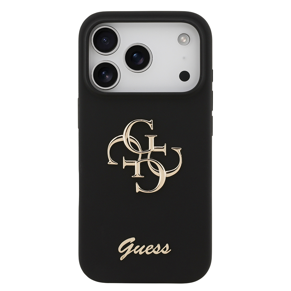 Apple iPhone 17 Pro Kılıf Guess Orjinal Lisanslı Grained Yazı Logolu Kapak - 7