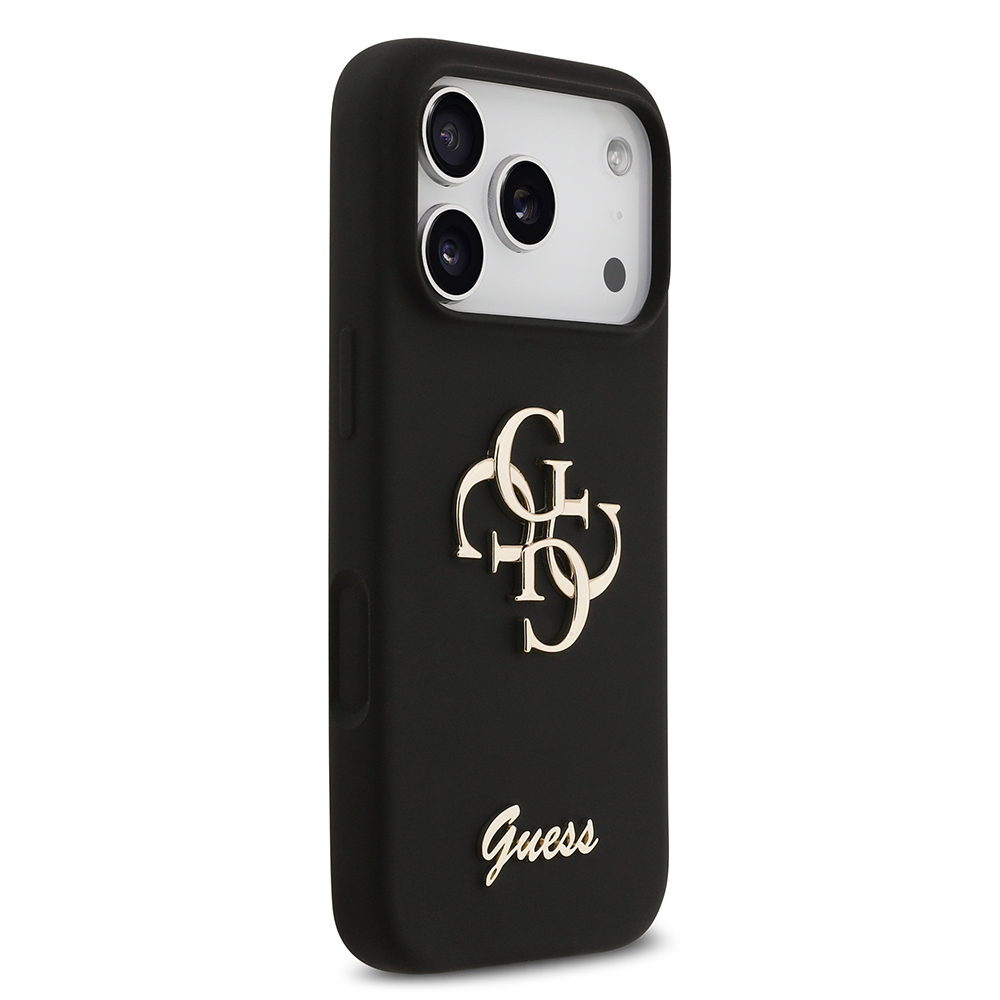 Apple iPhone 17 Pro Kılıf Guess Orjinal Lisanslı Grained Yazı Logolu Kapak - 8
