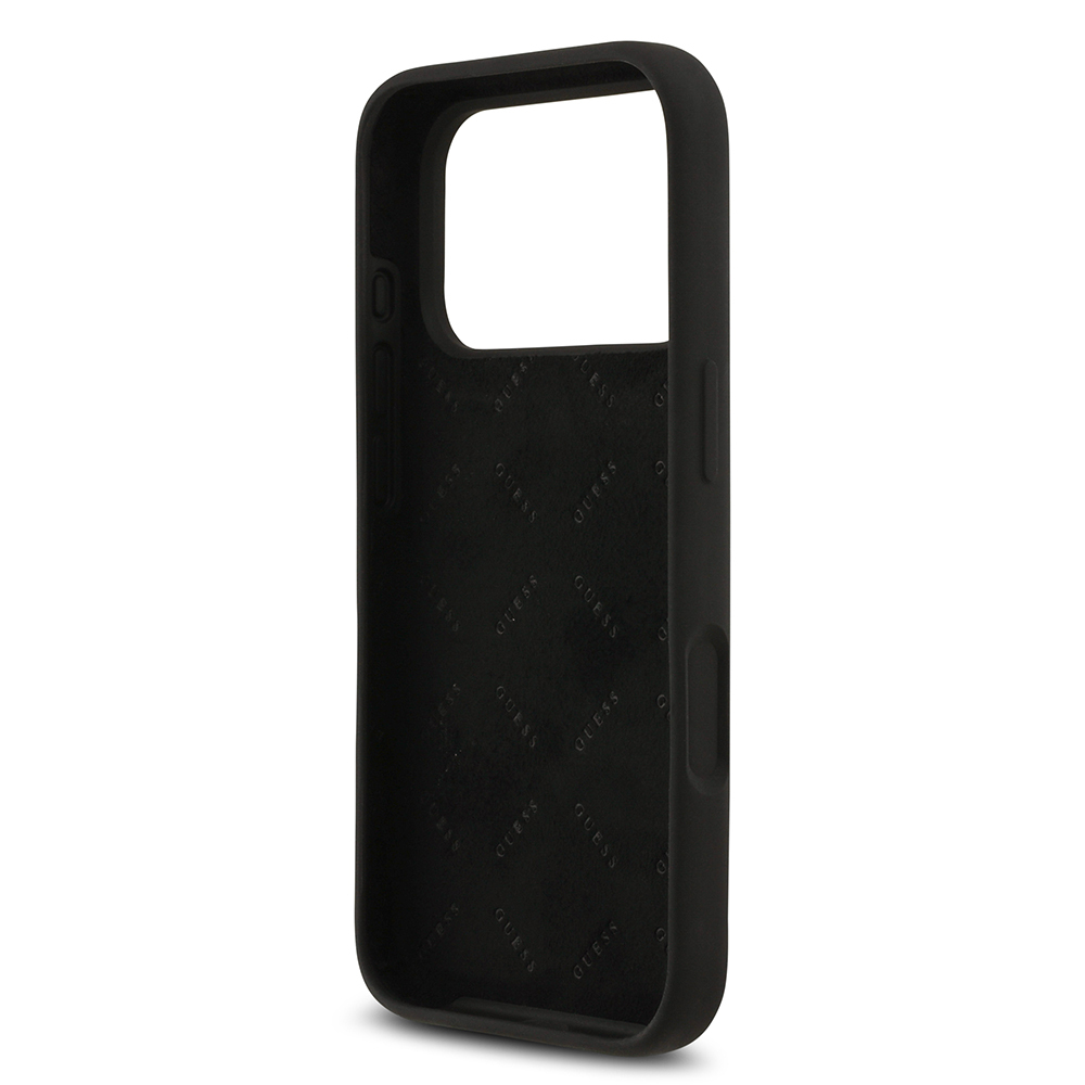 Apple iPhone 17 Pro Kılıf Guess Orjinal Lisanslı Grained Yazı Logolu Kapak - 11