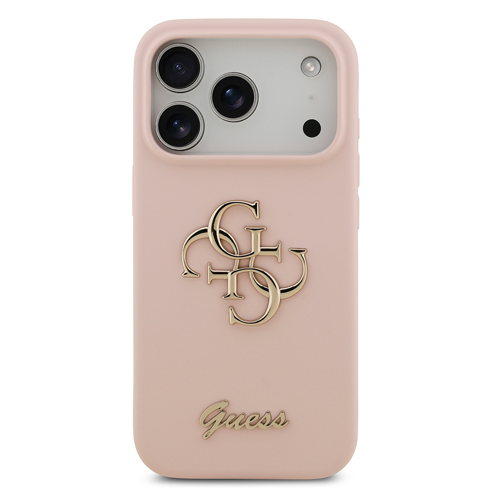 Apple iPhone 17 Pro Kılıf Guess Orjinal Lisanslı Grained Yazı Logolu Kapak - 21