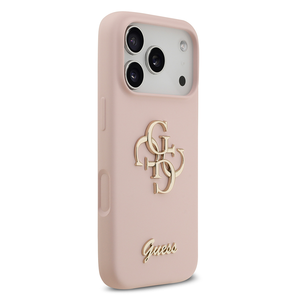 Apple iPhone 17 Pro Kılıf Guess Orjinal Lisanslı Grained Yazı Logolu Kapak - 22