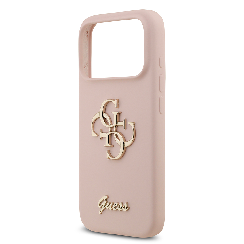Apple iPhone 17 Pro Kılıf Guess Orjinal Lisanslı Grained Yazı Logolu Kapak - 24