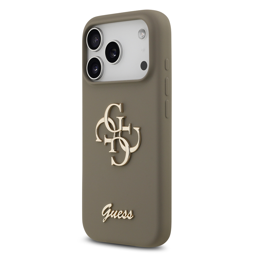 Apple iPhone 17 Pro Kılıf Guess Orjinal Lisanslı Grained Yazı Logolu Kapak - 27