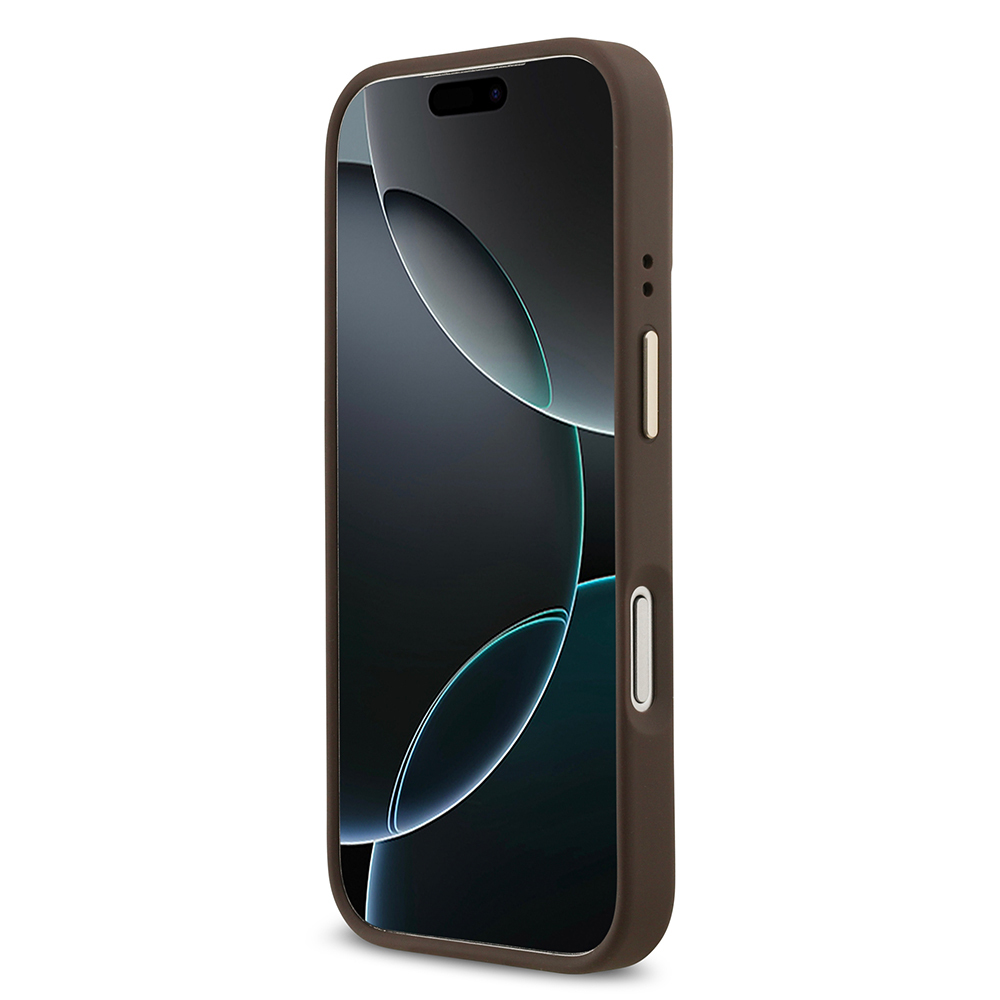 Apple iPhone 17 Pro Kılıf Guess Orjinal Lisanslı M-safe Şarj Özellikli 4G Desenli PU Metal Plaka Klasik Logolu Kapak - 14