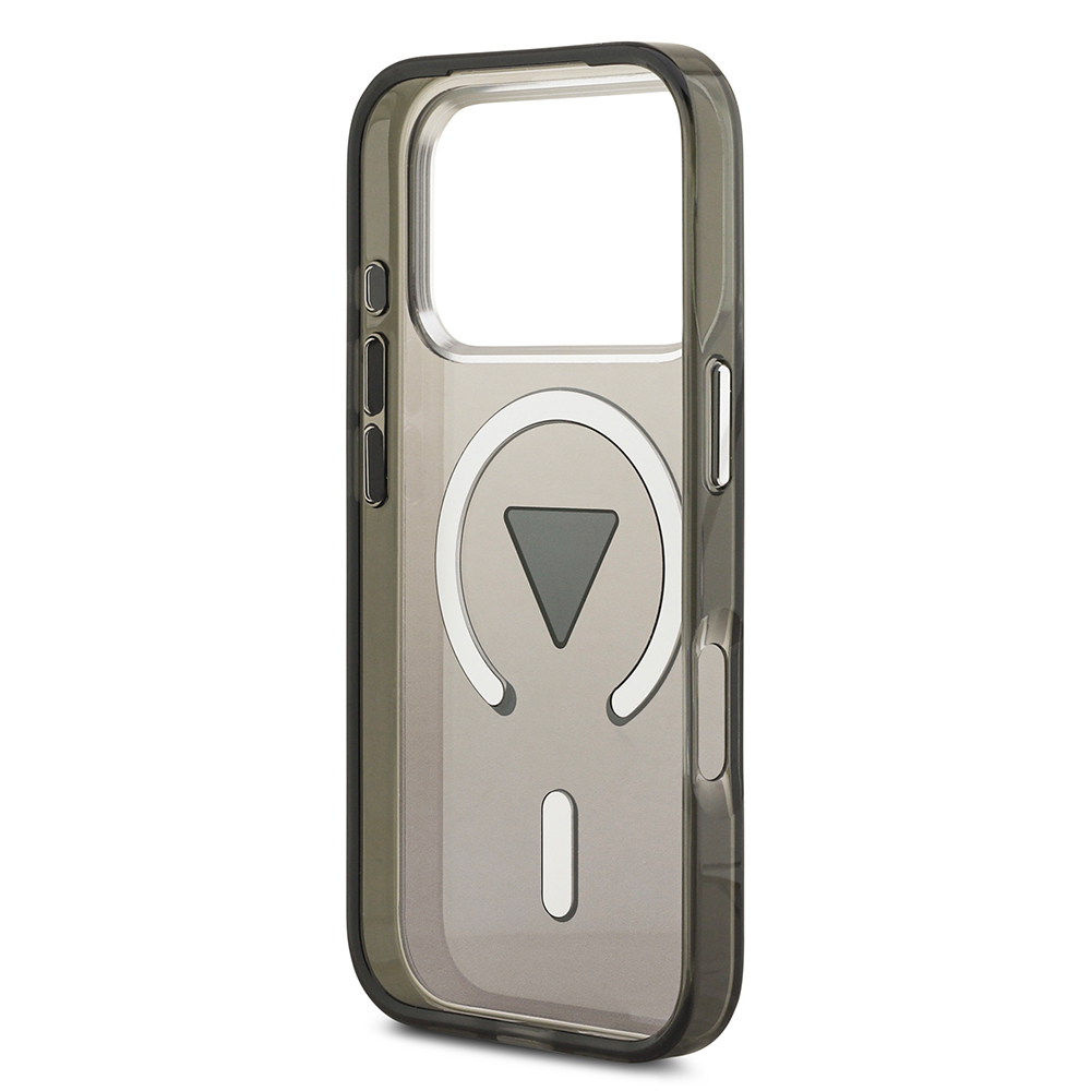 Apple iPhone 17 Pro Kılıf Guess Orjinal Lisanslı M-safe Şarj Özellikli IML Baskılı Üçgen Logolu Metal Kamera Çerçeveli Kapak - 9