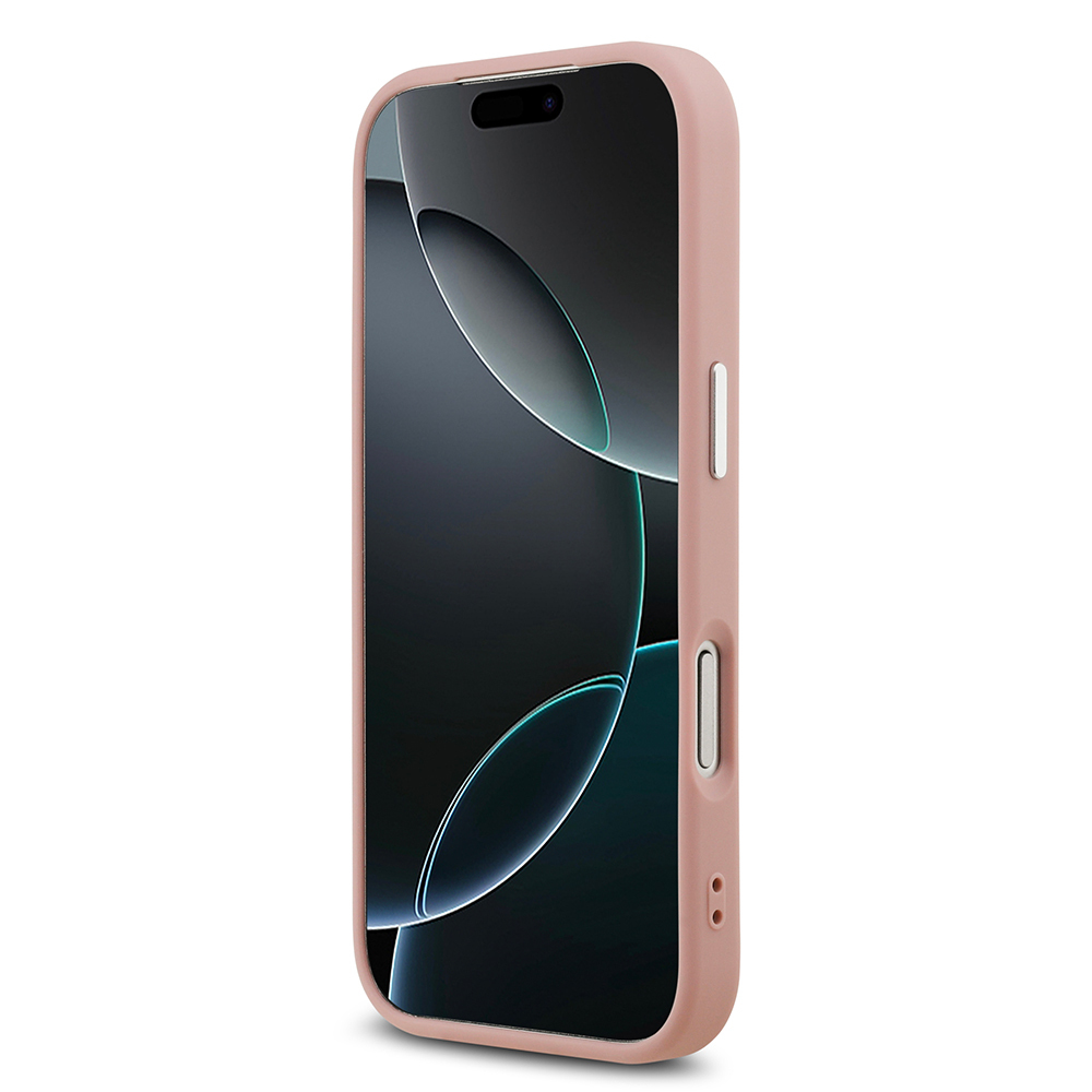 Apple iPhone 17 Pro Kılıf Guess Orjinal Lisanslı M-safe Şarj Özellikli Metal Kamera Çerçeveli Üçgen Logolu Glitter Kapak - 9