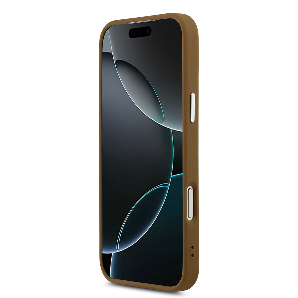 Apple iPhone 17 Pro Kılıf Guess Orjinal Lisanslı M-safe Şarj Özellikli PU Deri Metal Kamera Çerçeveli Üçgen Logolu Kapak - 14