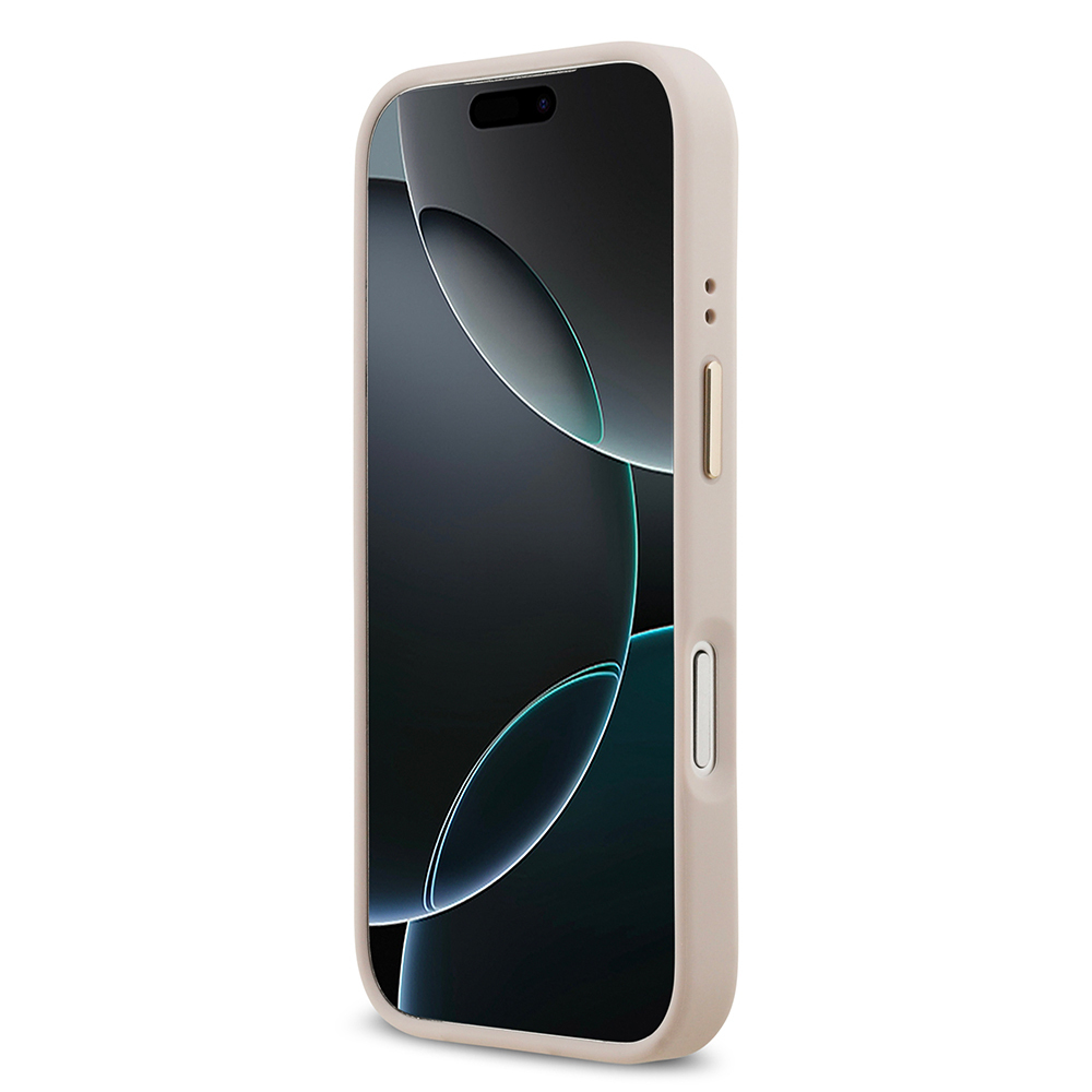 Apple iPhone 17 Pro Kılıf Guess Orjinal Lisanslı M-safe Şarj Özellikli Sıcak Baskılı Yazı Logolu PU Deri Peony Kapak - 9