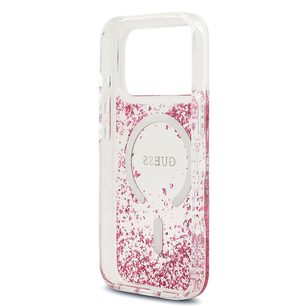 Apple iPhone 17 Pro Kılıf Guess Orjinal Lisanslı M-safe Şarj Özellikli Transparan Resin Bottom Kapak - 9