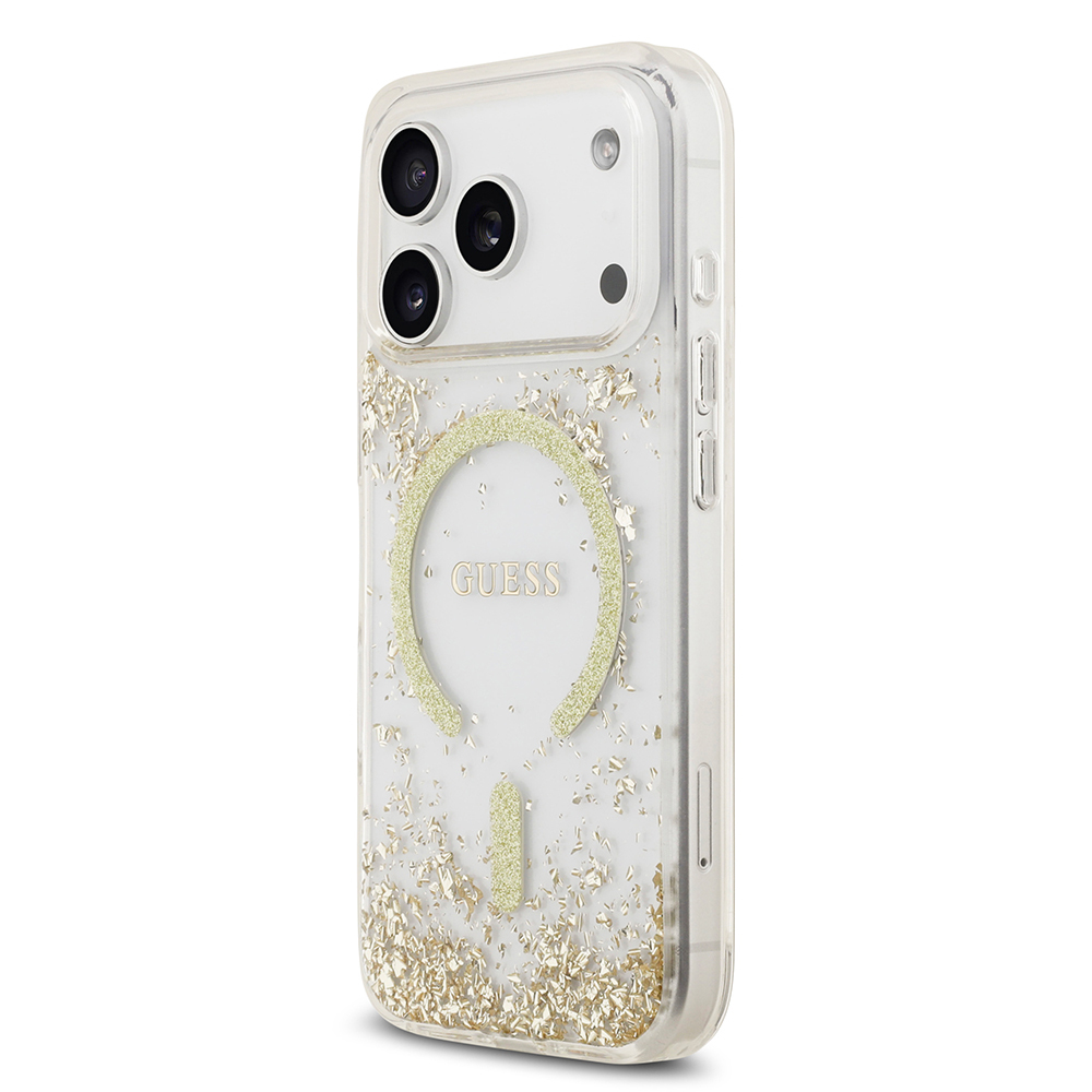 Apple iPhone 17 Pro Kılıf Guess Orjinal Lisanslı M-safe Şarj Özellikli Transparan Resin Bottom Kapak - 11