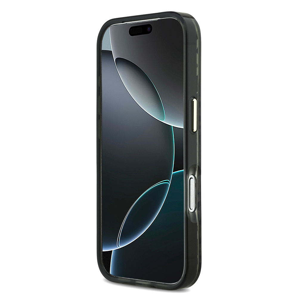 Apple iPhone 17 Pro Kılıf Guess Orjinal Lisanslı M-safe Şarj Özellikli Üçgen Logolu Simli Leopar Desenli Kapak - 7