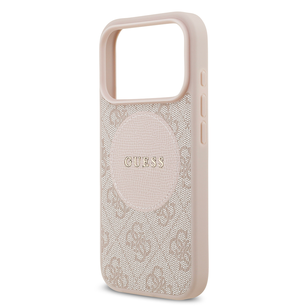 Apple iPhone 17 Pro Kılıf Guess Orjinal Lisanslı M-safe Şarj Özellikli Yazı Logolu Circle Classic Kapak - 10