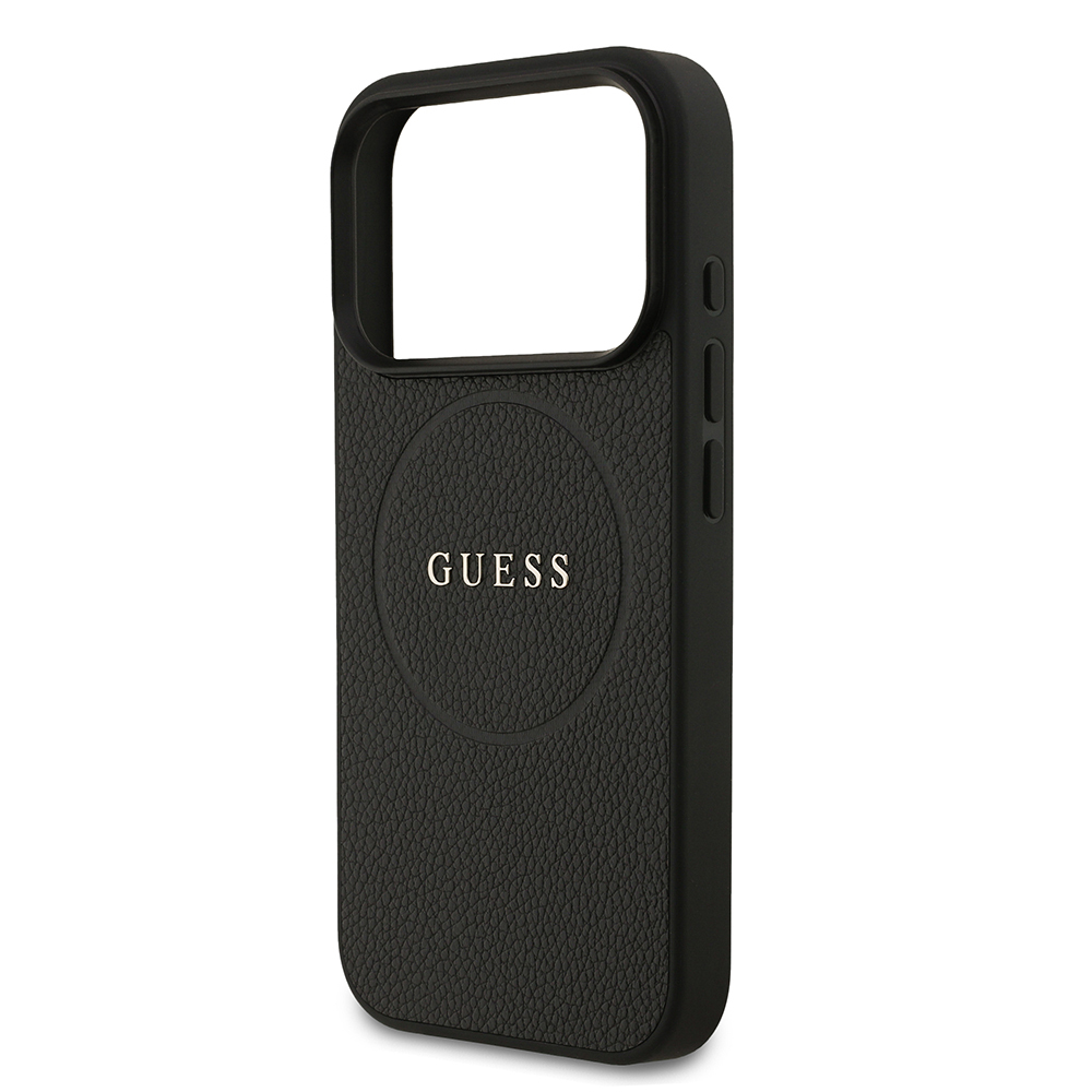 Apple iPhone 17 Pro Kılıf Guess Orjinal Lisanslı M-safe Şarj Özellikli Yazı Logolu PU Deri Kapak - 7