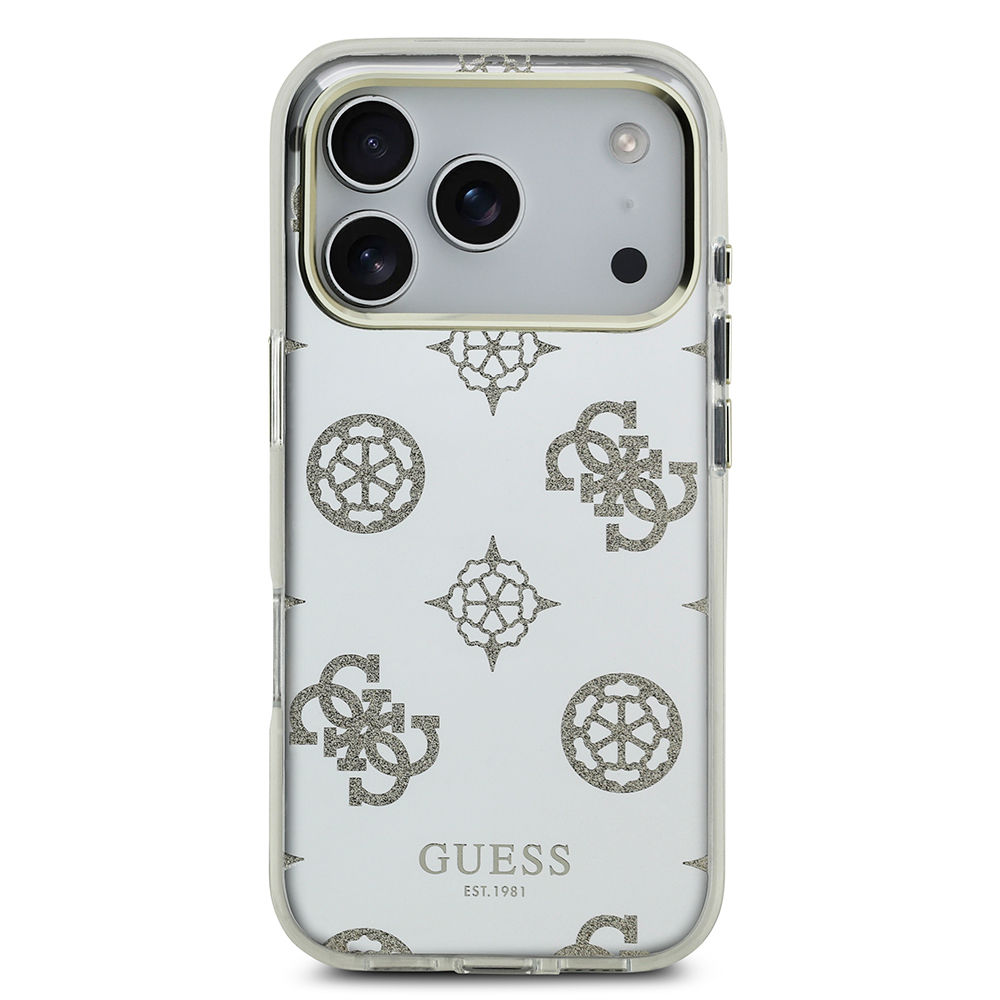Apple iPhone 17 Pro Kılıf Guess Orjinal Lisanslı Metal Kamera Çerçeveli Simli Aynalı Kapak - 6