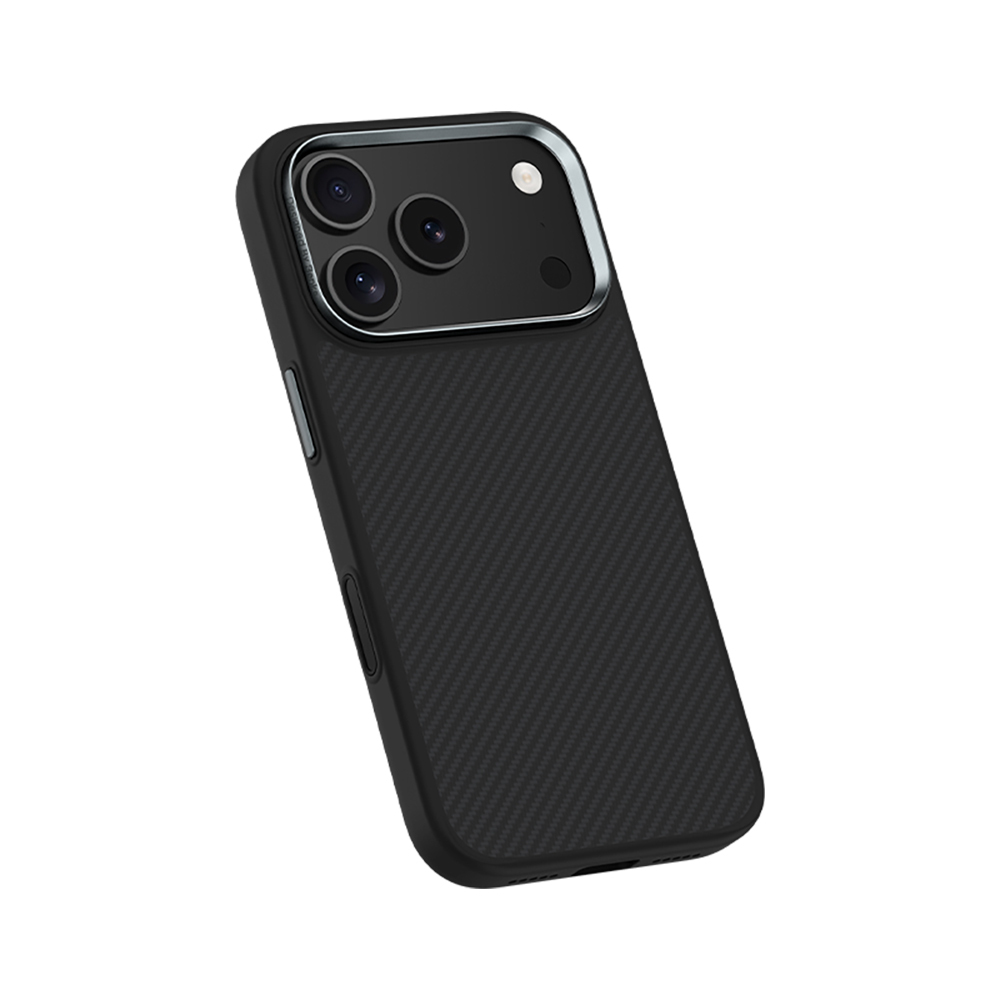 Apple iPhone 17 Pro Kılıf Karbon Fiber M-safe Şarj Özellikli Benks Hybrid ArmorPro 600D Kevlar Kapak - 4