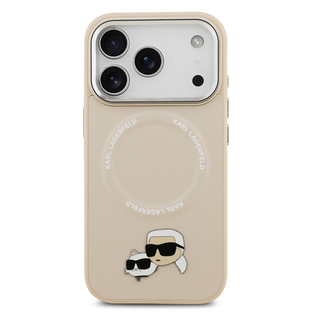 Apple iPhone 17 Pro Kılıf Karl Lagerfeld Orjinal Lisanslı M-safe Şarj Özellikli Metal Kamera ve Buton Tasarımlı K&C PU Deri Kapak - 6