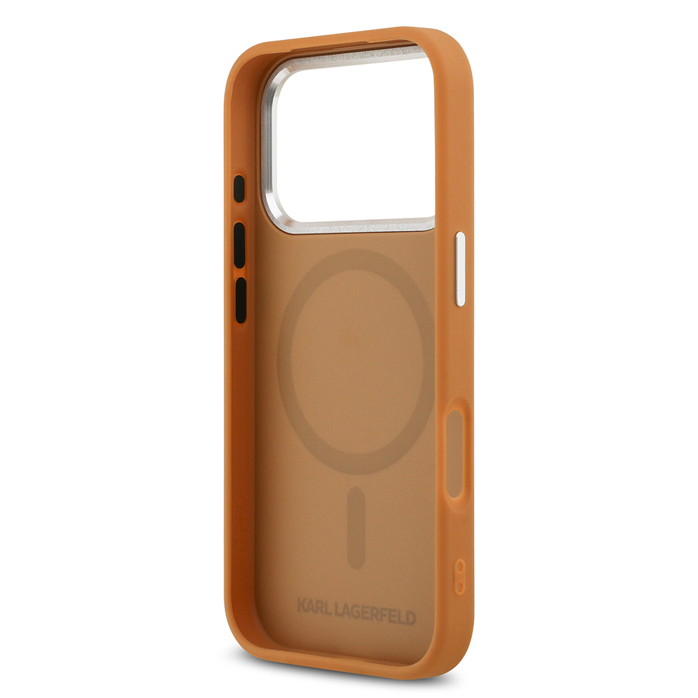 Apple iPhone 17 Pro Kılıf Karl Lagerfeld Orjinal Lisanslı M-safe Şarj Özellikli Metal Kamera ve Buton Tasarımlı Paris RSG PU Deri Kapak - 9