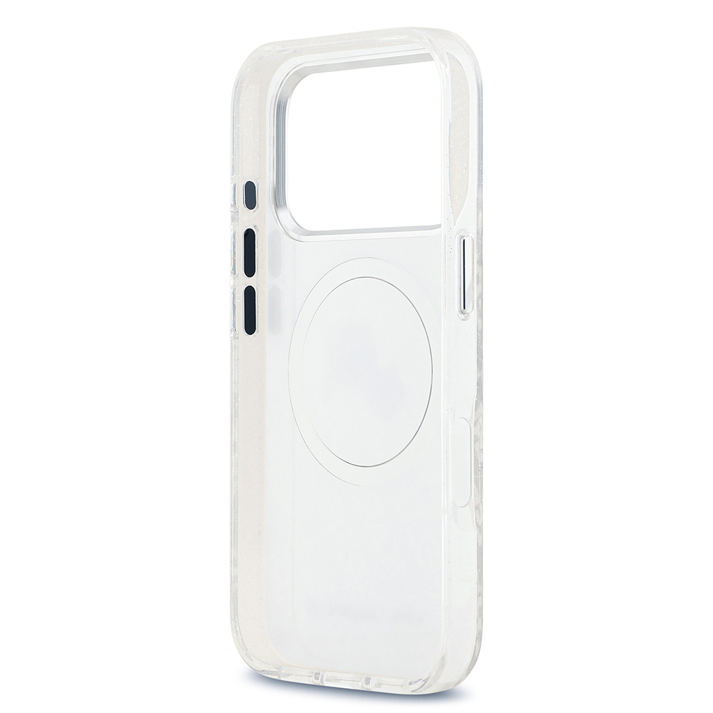 Apple iPhone 17 Pro Kılıf Karl Lagerfeld Orjinal Lisanslı Parlayan Simli Karl & Choupette Heads Kapak - 10