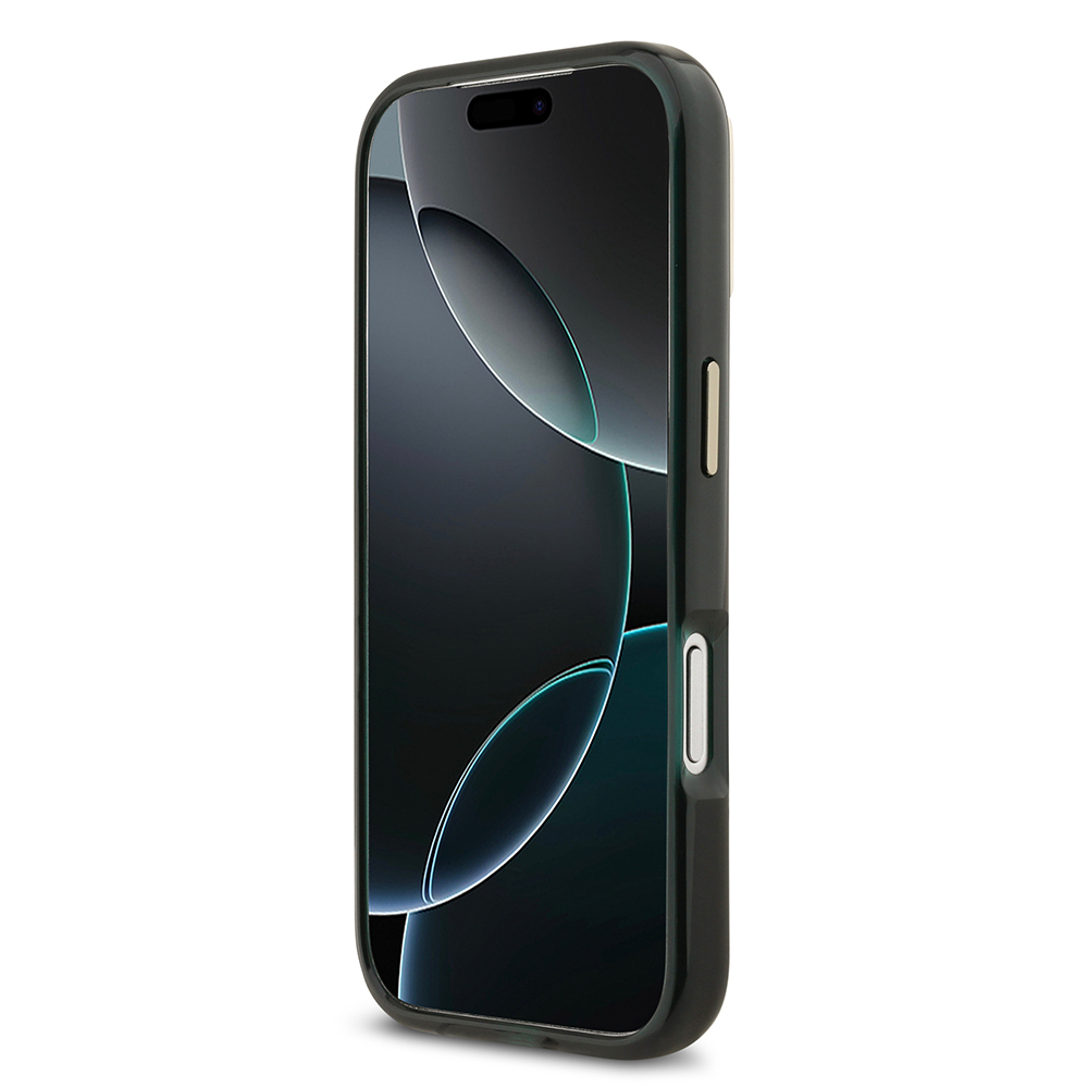 Apple iPhone 17 Pro Kılıf Lacoste Orjinal Lisanslı M-safe Şarj Özellikli Gold Timsah Logolu Buzlu Kapak - 15