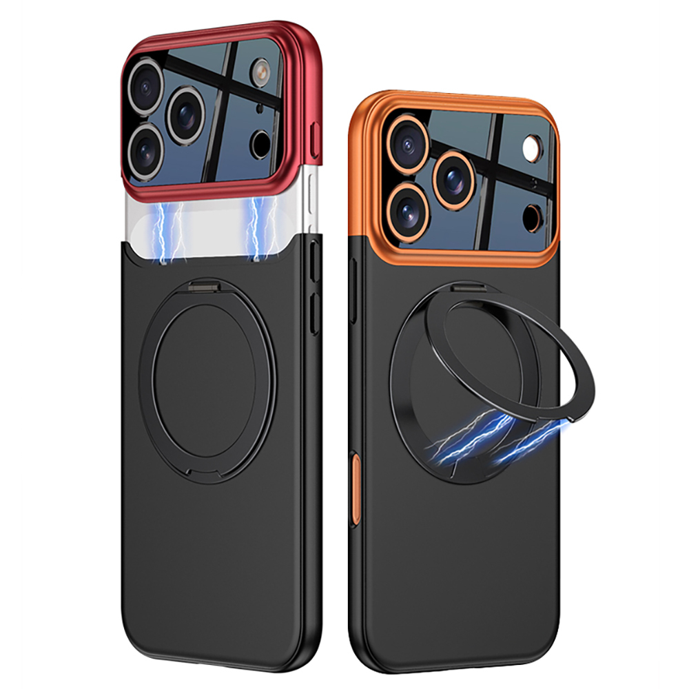 Apple iPhone 17 Pro Kılıf M-safe Şarj Özellikli 360 Derece Standlı Çift Parçalı Zore Torino Kapak - 13