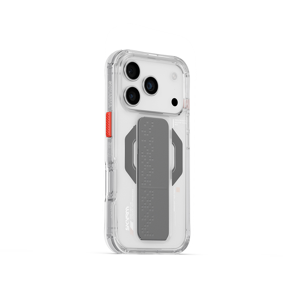 Apple iPhone 17 Pro Kılıf M-Safe Şarj Özellikli Airbag Tasarımlı Standlı Skinarma Haxa Kapak - 1