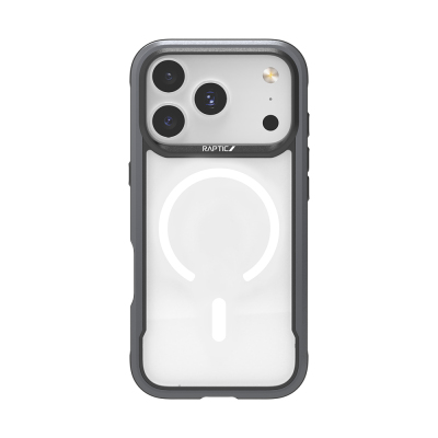Apple iPhone 17 Pro Kılıf M-safe Şarj Özellikli Airbagli Raptic Shield Serisi Şeffaf Arka Yüzey Kapak Siyah
