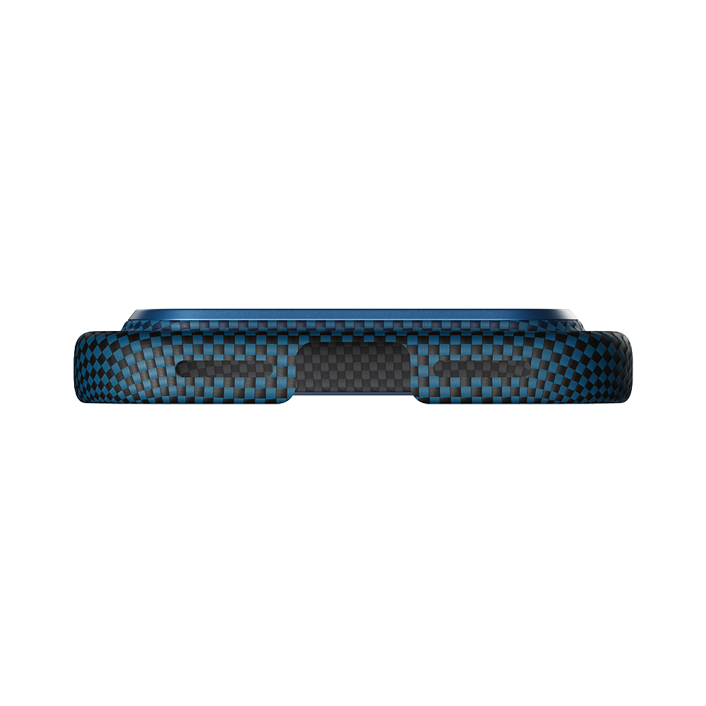 Apple iPhone 17 Pro Kılıf M-safe Şarj Özellikli Aramid Fiber Pitaka Tactile Woven Sunset-Moonrise Serisi Kapak - 16
