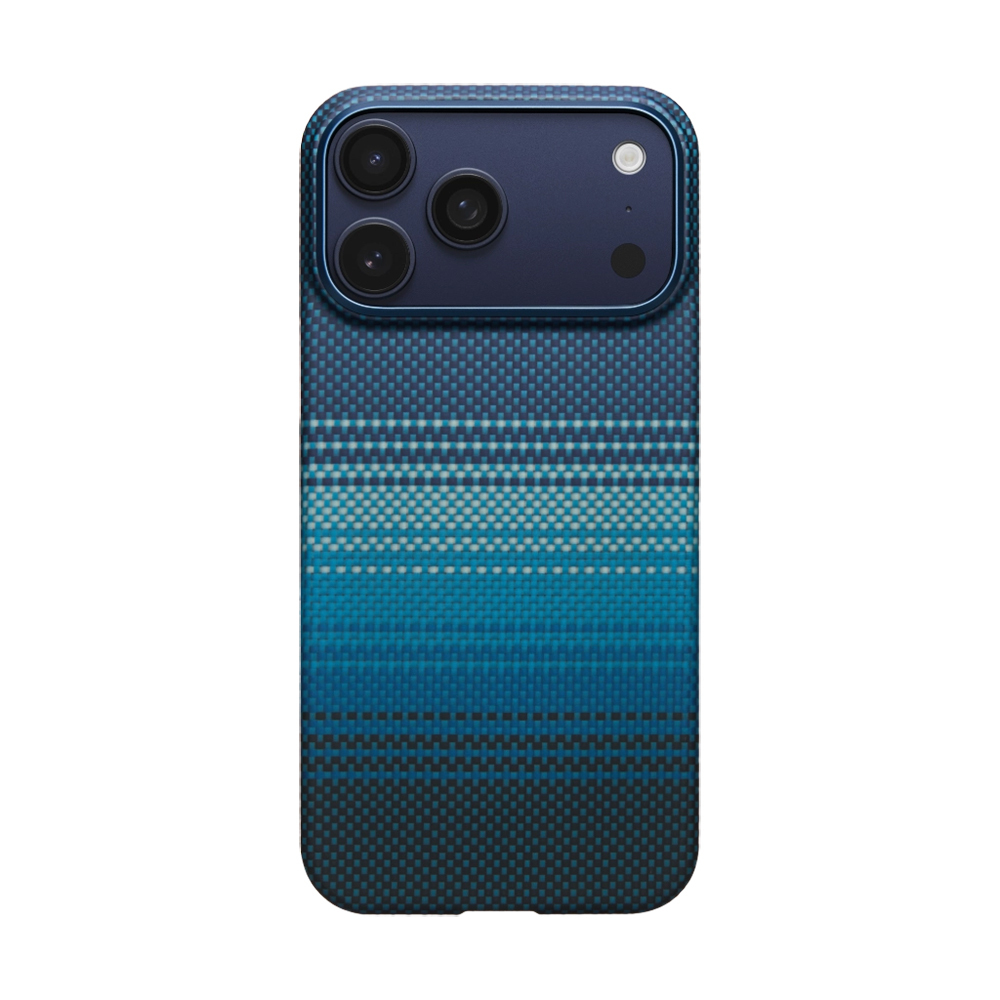 Apple iPhone 17 Pro Kılıf M-safe Şarj Özellikli Aramid Fiber Pitaka Tactile Woven Sunset-Moonrise Serisi Kapak - 19