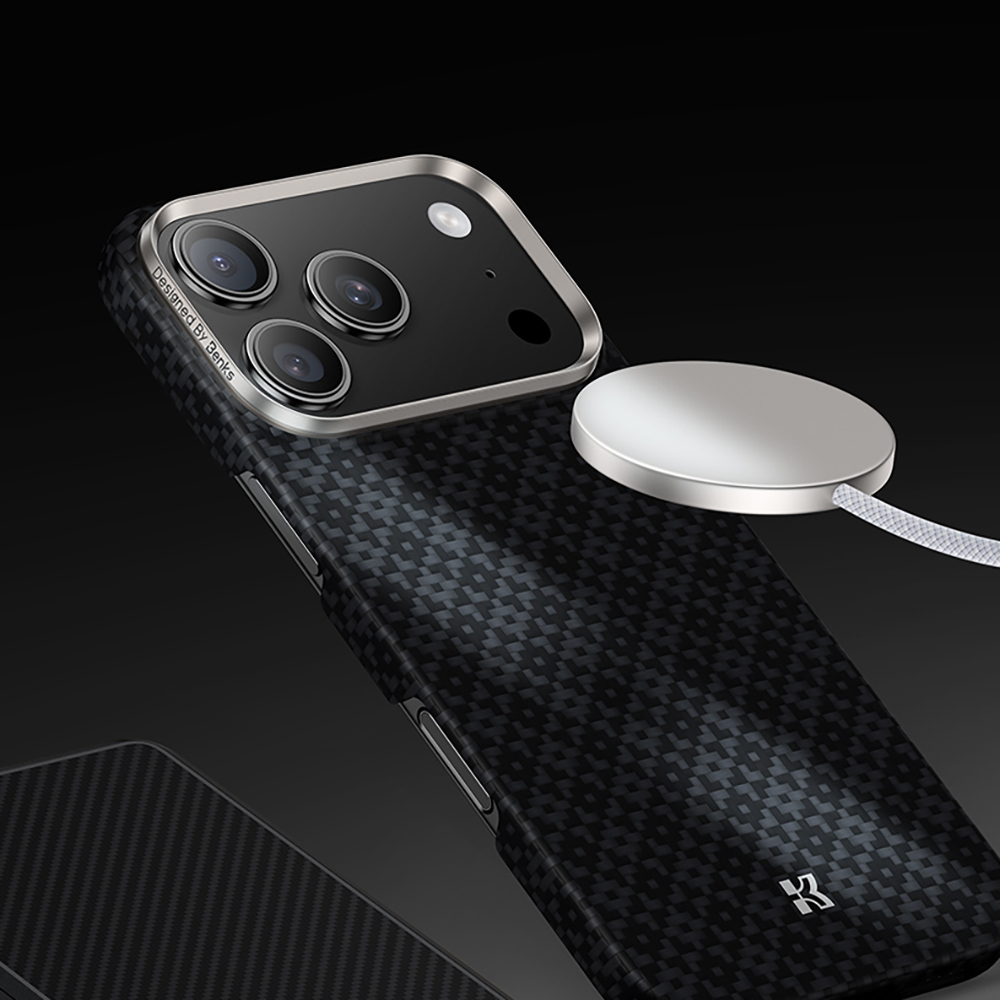 Apple iPhone 17 Pro Kılıf M-Safe Şarj Özellikli Benks ArmorAir ArmorGrid Serisi Kevlar Kapak - 21