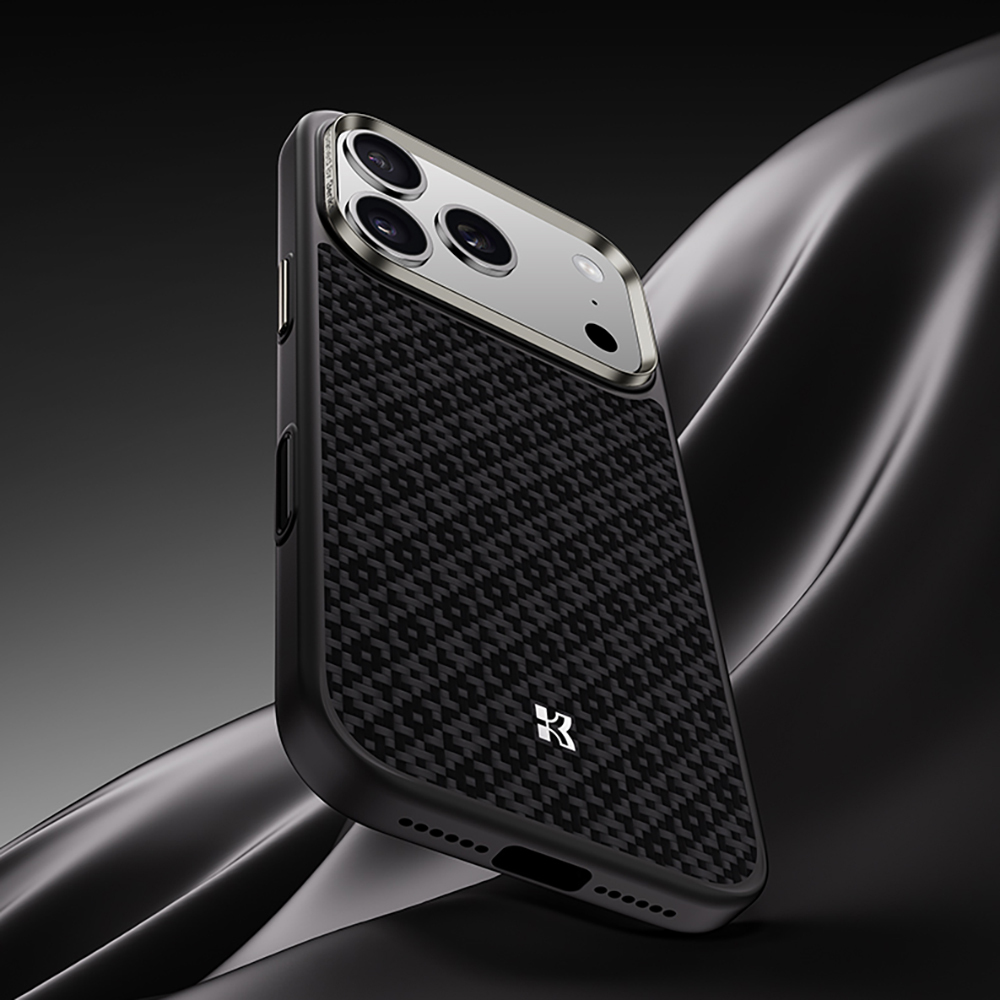 Apple iPhone 17 Pro Kılıf M-Safe Şarj Özellikli Benks ArmorPro ArmorGrid Serisi Kevlar Kapak - 9