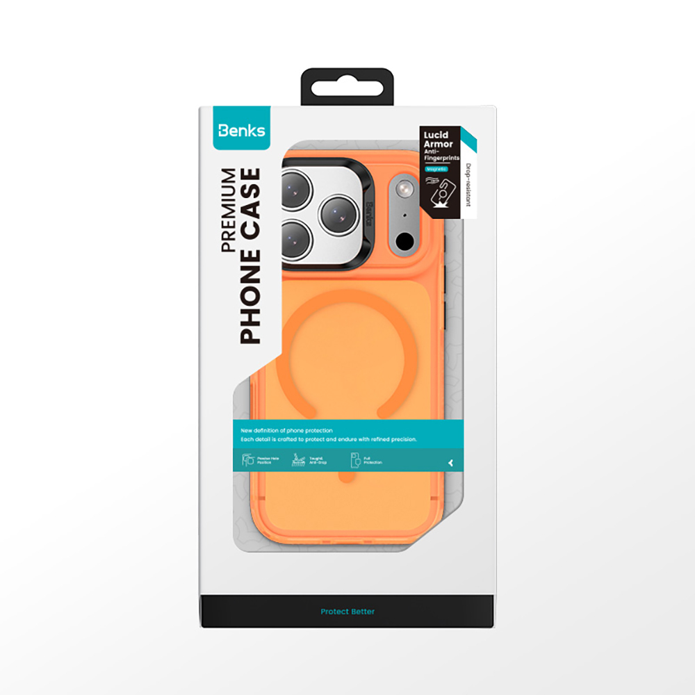 Apple iPhone 17 Pro Kılıf M-Safe Şarj Özellikli Benks C-Magnet Lucid Armor Kapak - 19