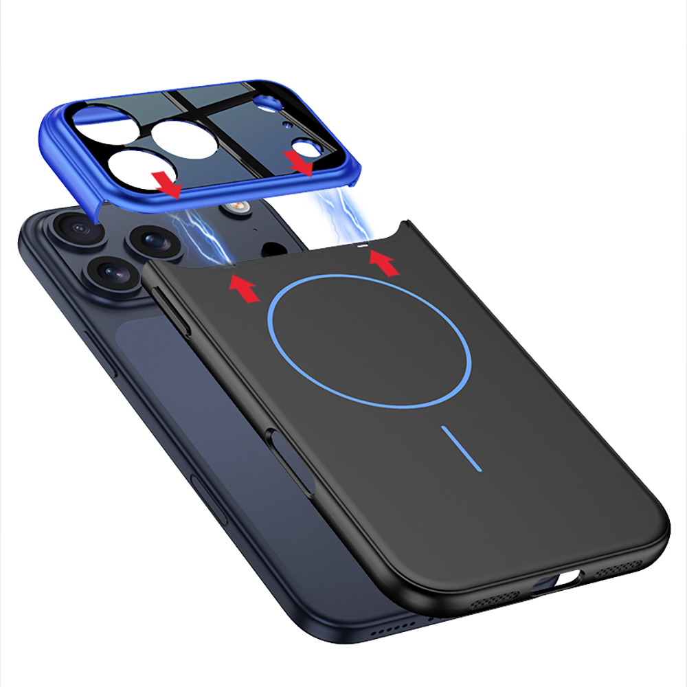 Apple iPhone 17 Pro Kılıf M-safe Şarj Özellikli Çift Parçalı Zore Napoli Kapak - 7
