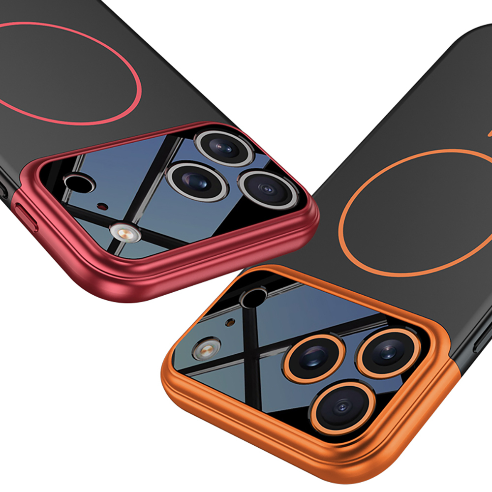 Apple iPhone 17 Pro Kılıf M-safe Şarj Özellikli Çift Parçalı Zore Napoli Kapak - 9