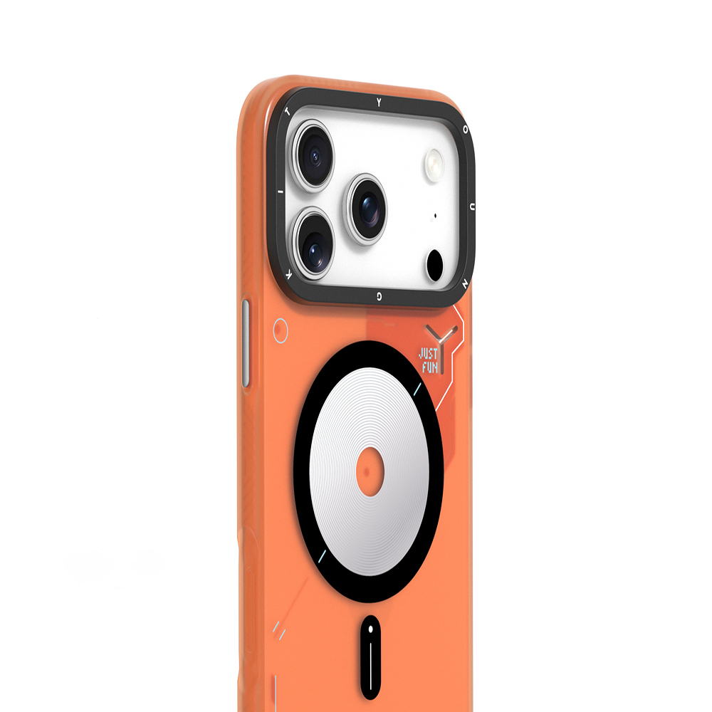 Apple iPhone 17 Pro Kılıf M-safe Şarj Özellikli Disk Desenli Youngkit Disc Battle Kapak - 14