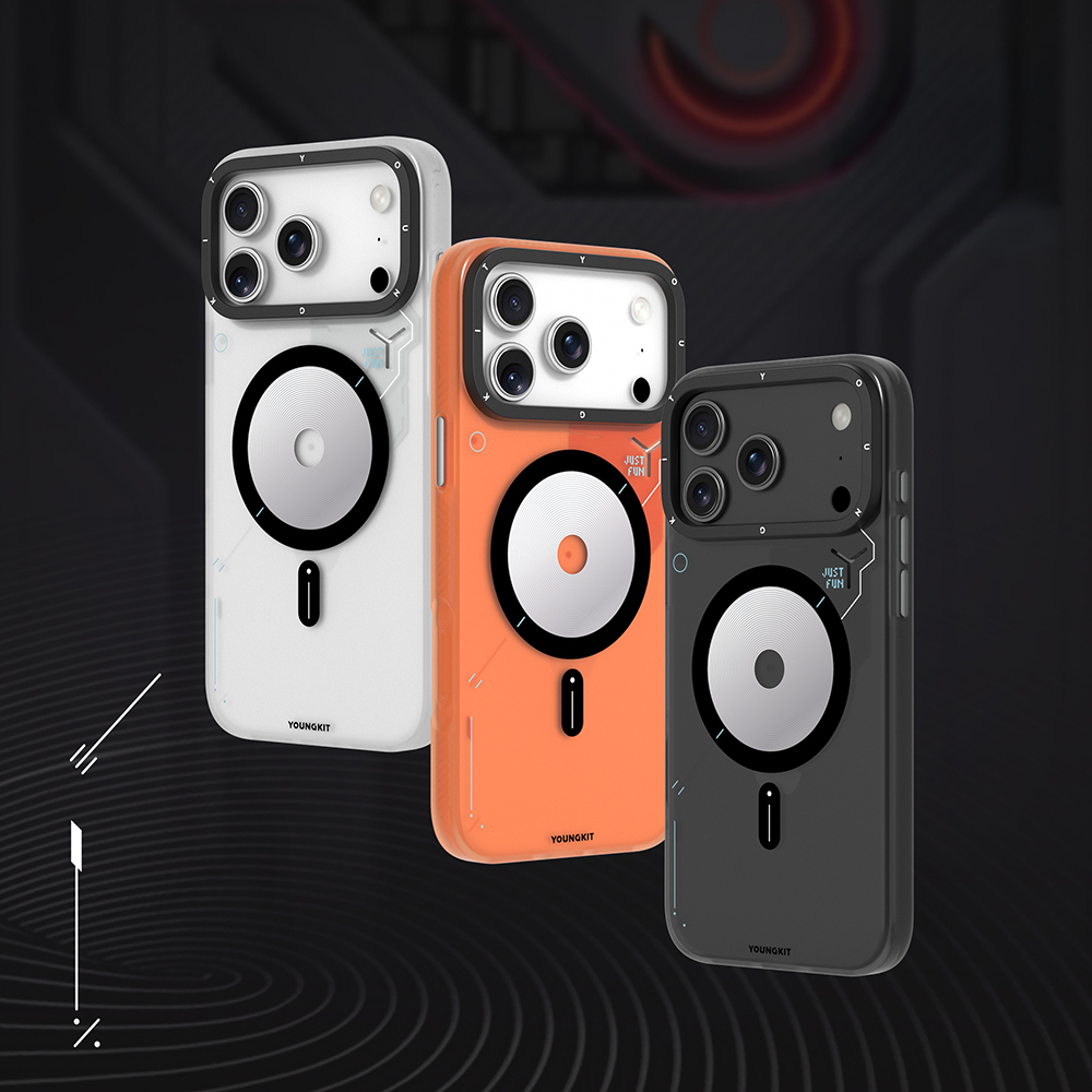 Apple iPhone 17 Pro Kılıf M-safe Şarj Özellikli Disk Desenli Youngkit Disc Battle Kapak - 15