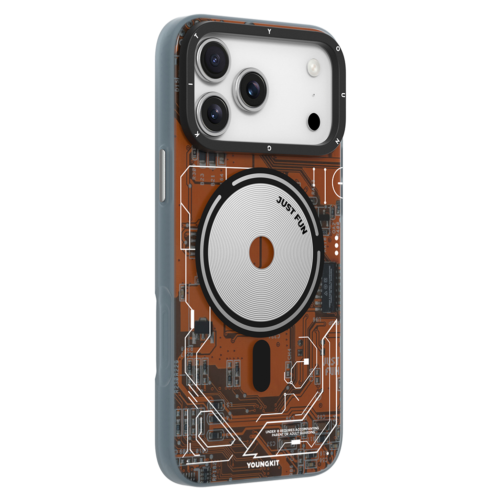 Apple iPhone 17 Pro Kılıf M-safe Şarj Özellikli Kamera Denetim Butonlu Youngkit Technology Serisi Kapak - 9