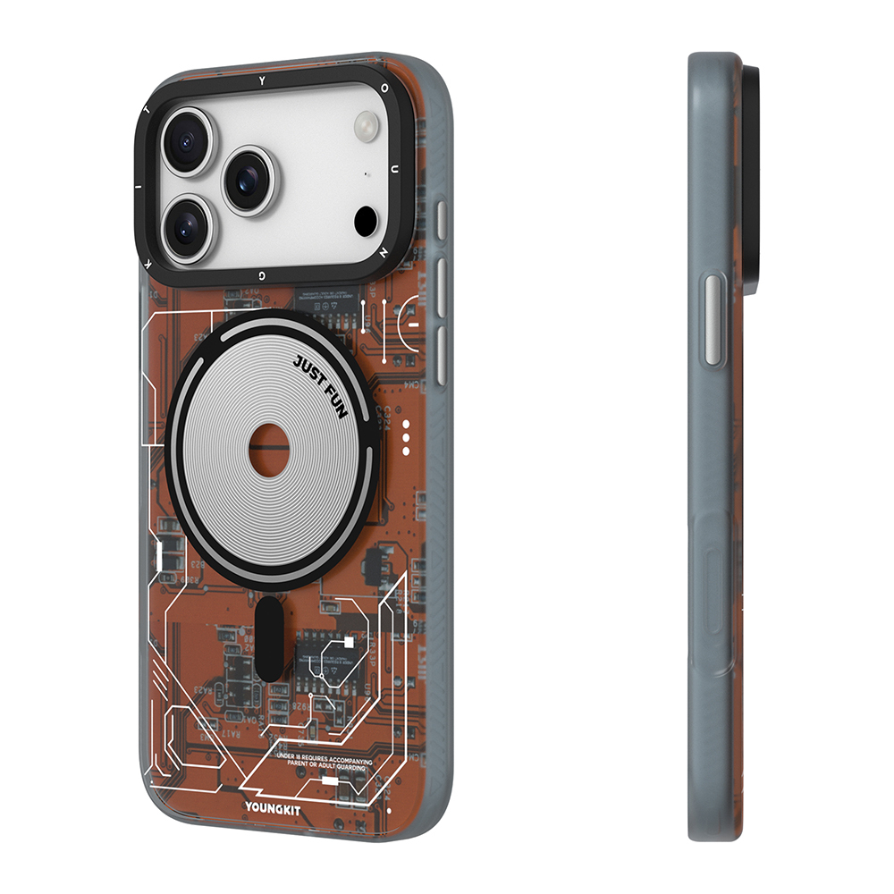 Apple iPhone 17 Pro Kılıf M-safe Şarj Özellikli Kamera Denetim Butonlu Youngkit Technology Serisi Kapak - 6