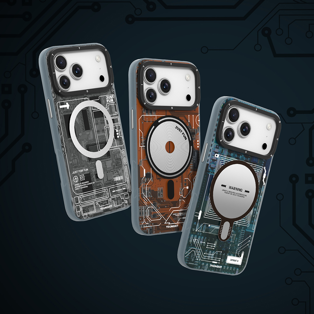 Apple iPhone 17 Pro Kılıf M-safe Şarj Özellikli Kamera Denetim Butonlu Youngkit Technology Serisi Kapak - 16