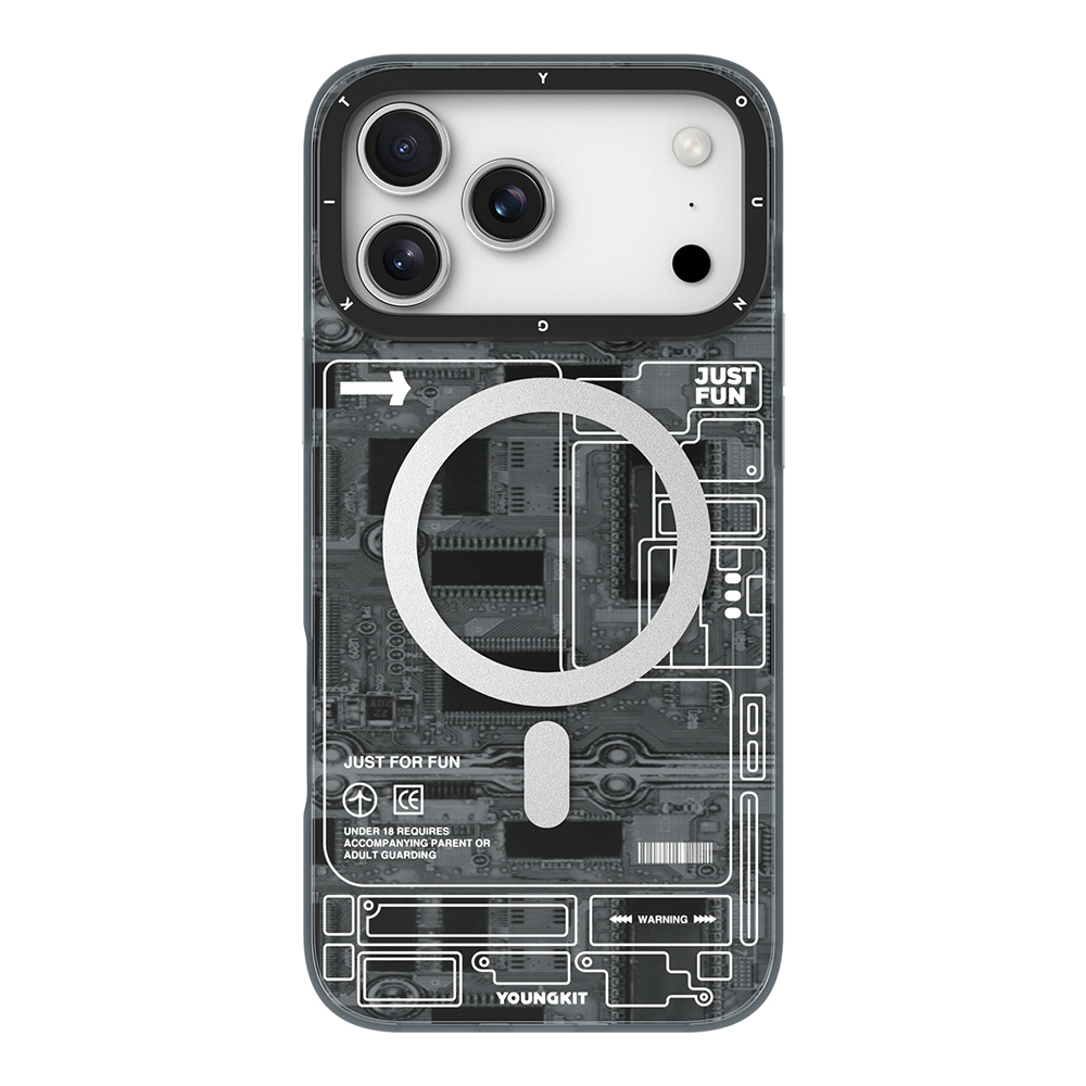 Apple iPhone 17 Pro Kılıf M-safe Şarj Özellikli Kamera Denetim Butonlu Youngkit Technology Serisi Kapak - 2