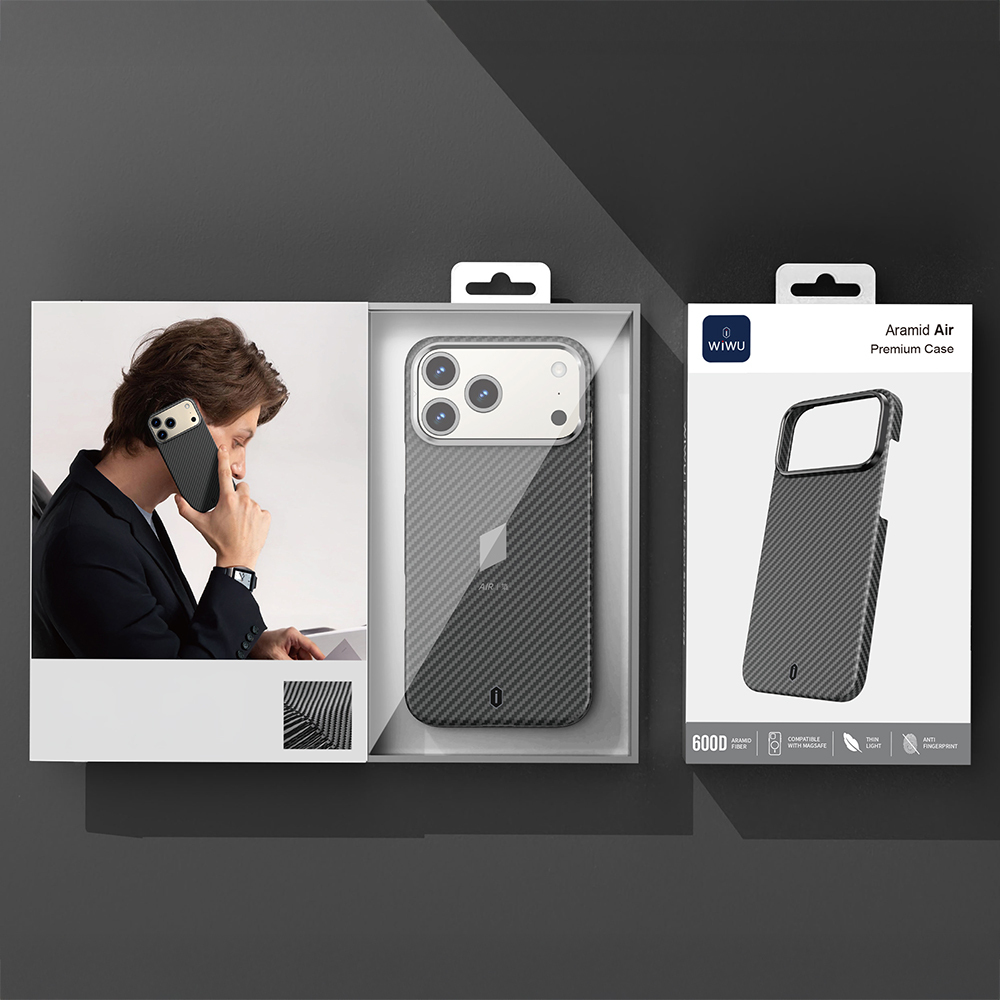 Apple iPhone 17 Pro Kılıf M-safe Şarj Özellikli Kamera Standlı Wiwu DCC-206 Aramid Air Kapak - 5