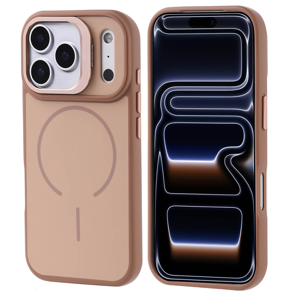 Apple iPhone 17 Pro Kılıf M-safe Şarj Özellikli Kamera Standlı Zore Notron Kapak - 4