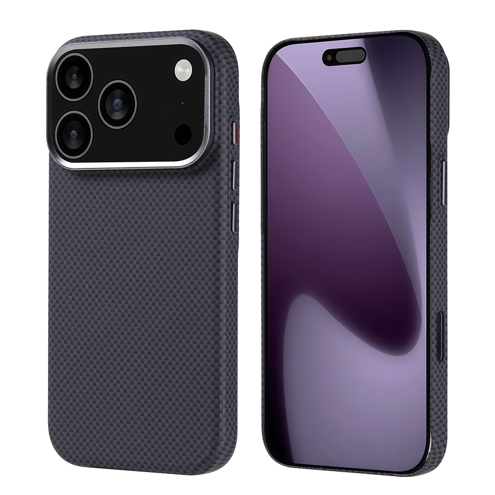 Apple iPhone 17 Pro Kılıf M-safe Şarj Özellikli Karbon Fiber Görünümlü Zore Nekst Kapak - 6