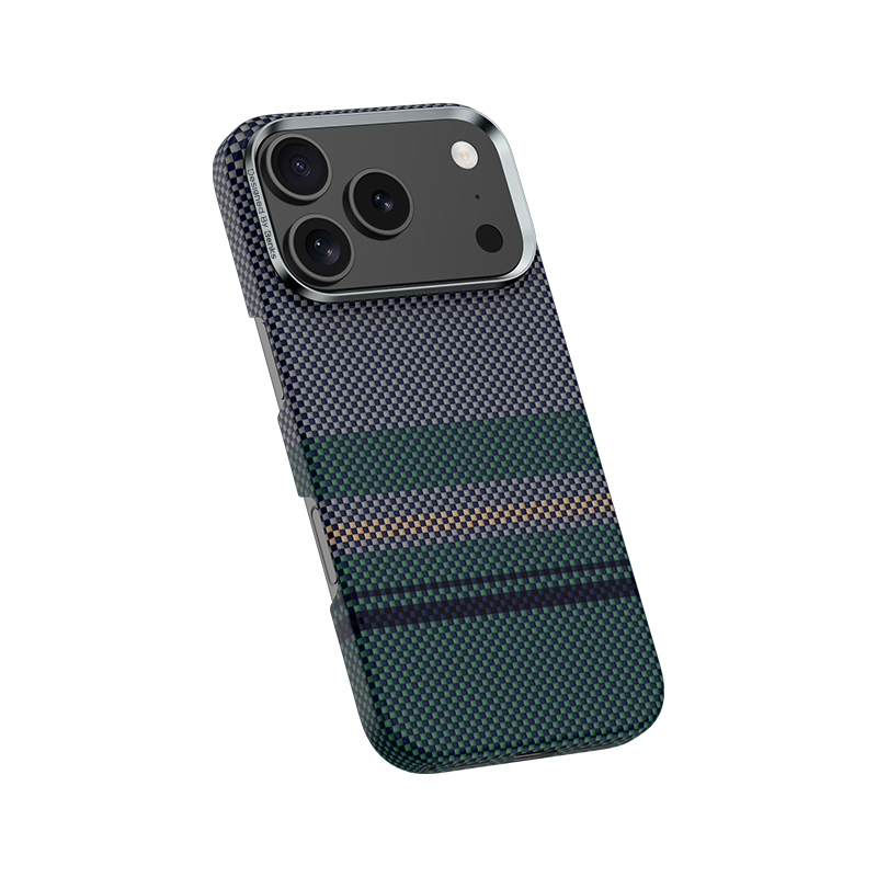 Apple iPhone 17 Pro Kılıf M-safe Şarj Özellikli Karbon Fiber Tasarımlı Benks Aurora ArmorPro Kevlar Kapak - 4