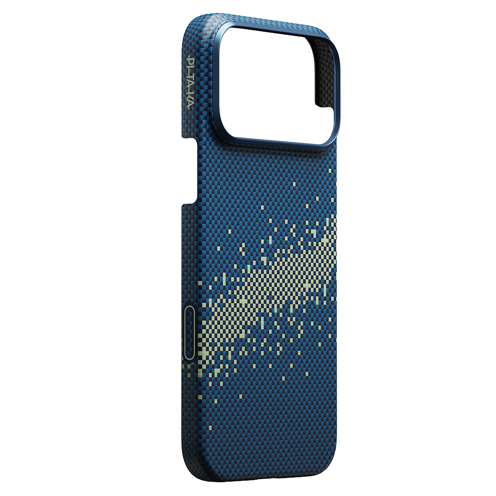 Apple iPhone 17 Pro Kılıf M-safe Şarj Özellikli Lumintex Fosforlu Pitaka Tactile Woven Starpeak Serisi Milky Way Galaxy Kapak - 5