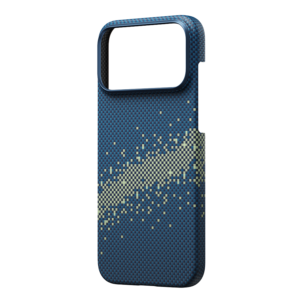 Apple iPhone 17 Pro Kılıf M-safe Şarj Özellikli Lumintex Fosforlu Pitaka Tactile Woven Starpeak Serisi Milky Way Galaxy Kapak - 4