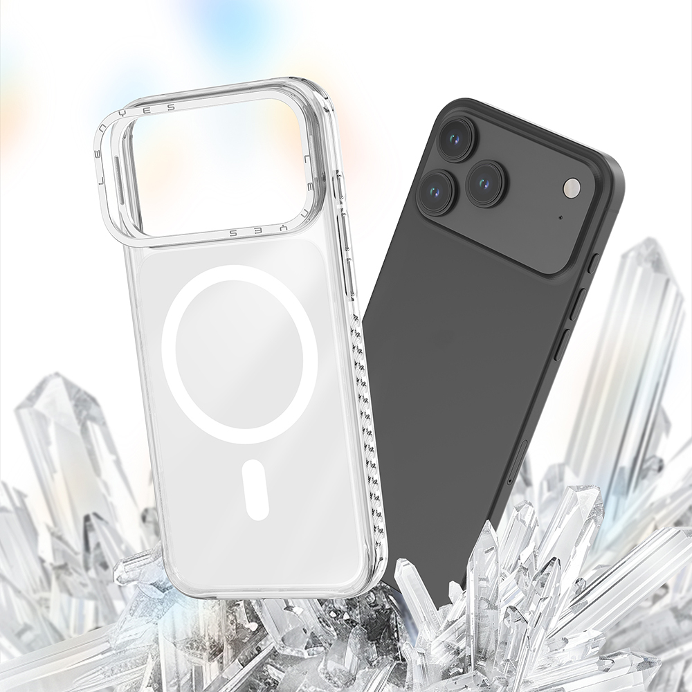 Apple iPhone 17 Pro Kılıf M-safe Şarj Özellikli Metal Kamera Çerçeveli Airbag Tasarımlı Lenyes CK221 Sert PC Kapak - 9